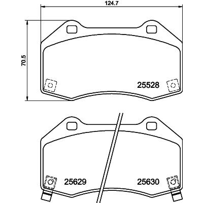 Set di pastiglie freno HELLA 8DB 355 025-891
