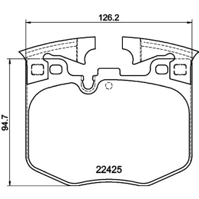 Set di pastiglie freno HELLA 8DB 355 025-951