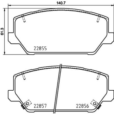 Set di pastiglie freno HELLA 8DB 355 037-701