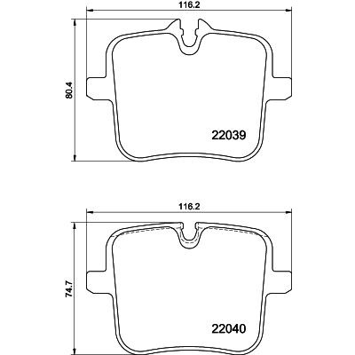 Set di pastiglie freno HELLA 8DB 355 037-991