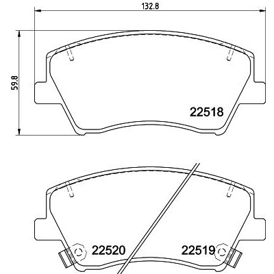 Set di pastiglie freno HELLA 8DB 355 039-041