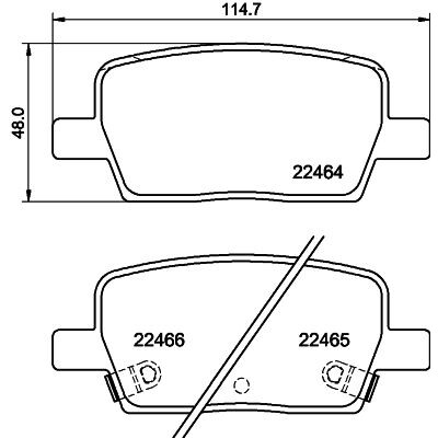 Set di pastiglie freno HELLA 8DB 355 039-081