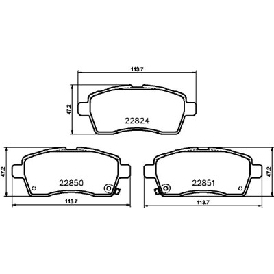 Set di pastiglie freno HELLA 8DB 355 039-171