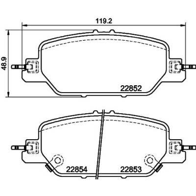 Set di pastiglie freno HELLA 8DB 355 039-191