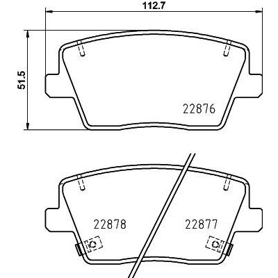 Set di pastiglie freno HELLA 8DB 355 039-431