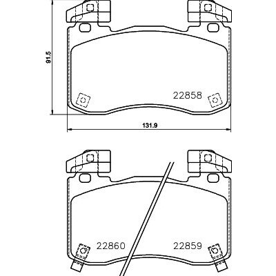 Set di pastiglie freno HELLA 8DB 355 039-451