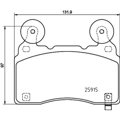 Set di pastiglie freno HELLA 8DB 355 039-481