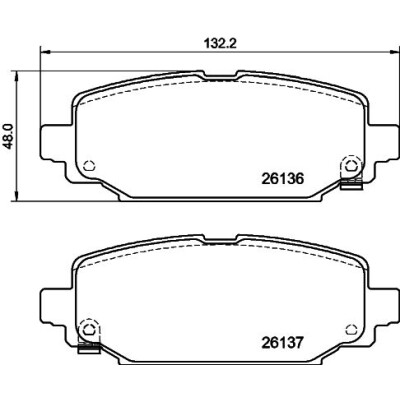 Set di pastiglie freno HELLA 8DB 355 040-251