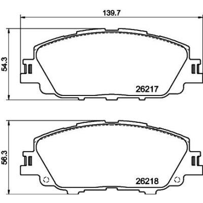 Set di pastiglie freno HELLA 8DB 355 040-411