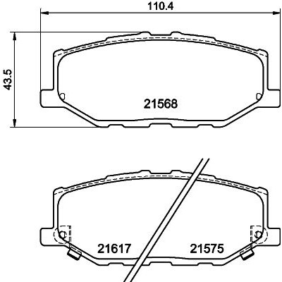 Set di pastiglie freno HELLA 8DB 355 040-421