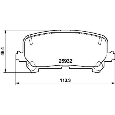 Set di pastiglie freno HELLA 8DB 355 040-461