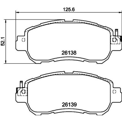 Set di pastiglie freno HELLA 8DB 355 040-571