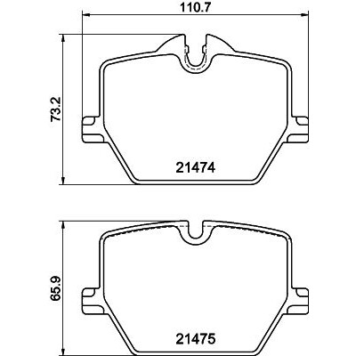 Set di pastiglie freno HELLA 8DB 355 040-601