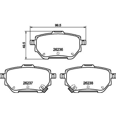 Set di pastiglie freno HELLA 8DB 355 040-711
