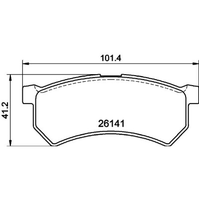 Set di pastiglie freno HELLA 8DB 355 040-721