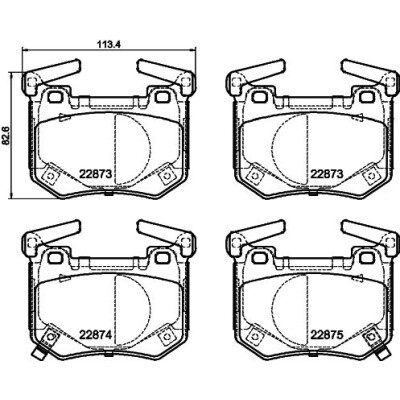 Set di pastiglie freno HELLA 8DB 355 040-731