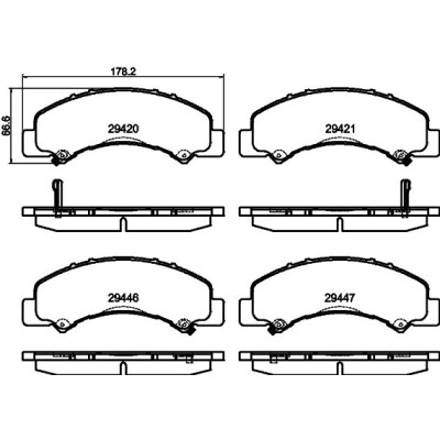 Set di pastiglie freno HELLA 8DB 355 040-791