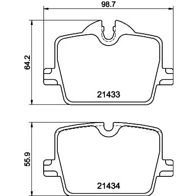 Set di pastiglie freno HELLA 8DB 355 040-911