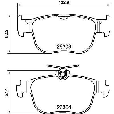 Set di pastiglie freno HELLA 8DB 355 040-981