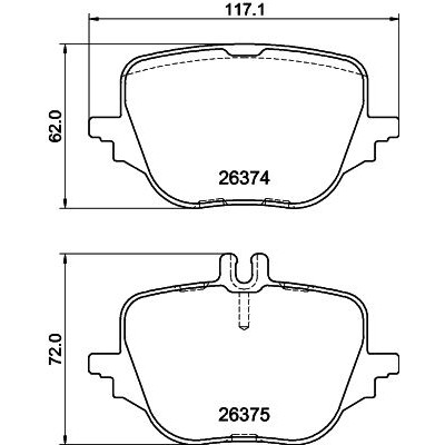 Set di pastiglie freno HELLA 8DB 355 041-021
