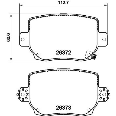 Set di pastiglie freno HELLA 8DB 355 041-041