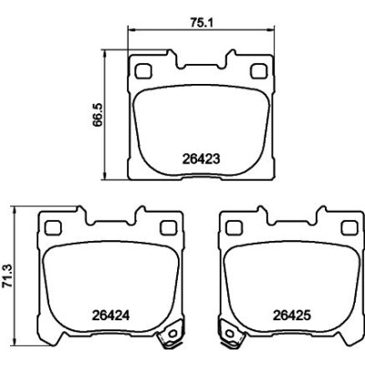 Set di pastiglie freno HELLA 8DB 355 041-081