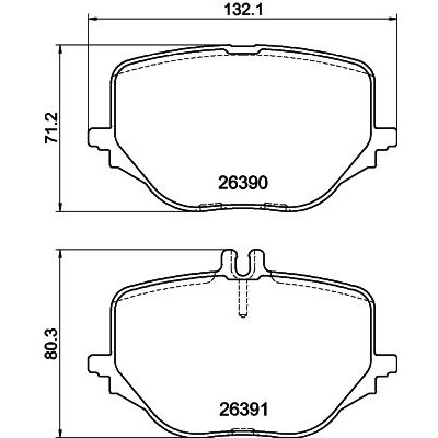 Set di pastiglie freno HELLA 8DB 355 041-121