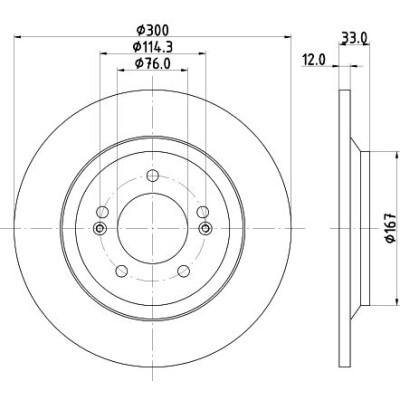 Disco freno HELLA 8DD 355 131-381