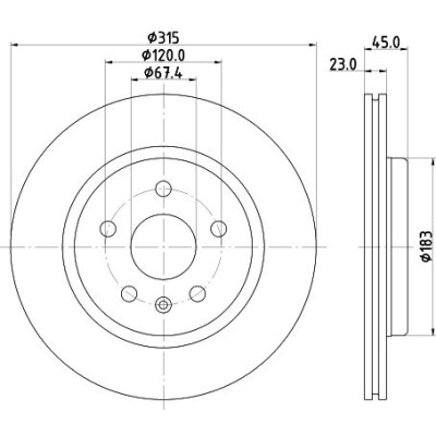 Disco freno HELLA 8DD 355 132-751