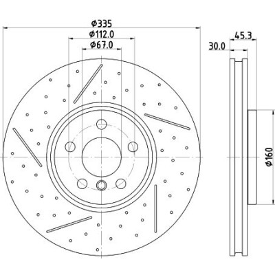 Disco freno HELLA 8DD 355 133-091