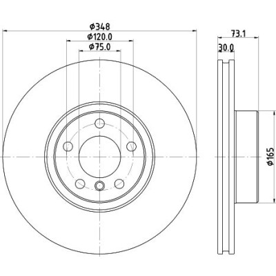 Disco freno HELLA 8DD 355 133-201