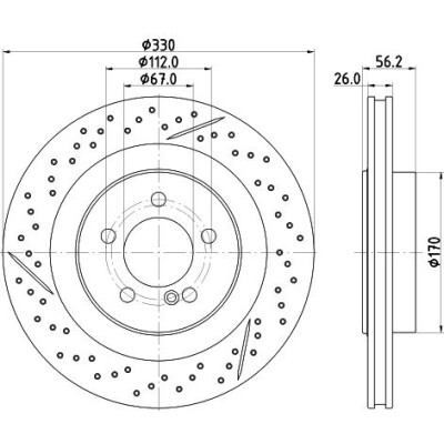 Disco freno HELLA 8DD 355 133-231