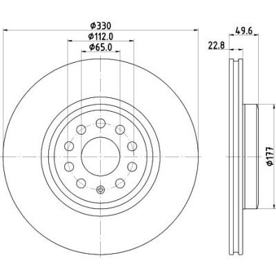Disco freno HELLA 8DD 355 133-731