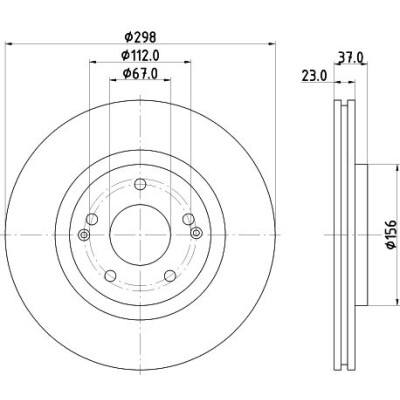 Disco freno HELLA 8DD 355 134-171