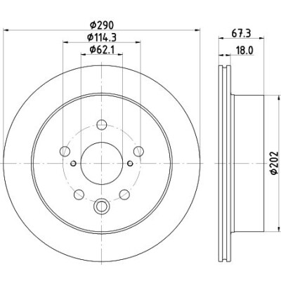 Disco freno HELLA 8DD 355 134-531