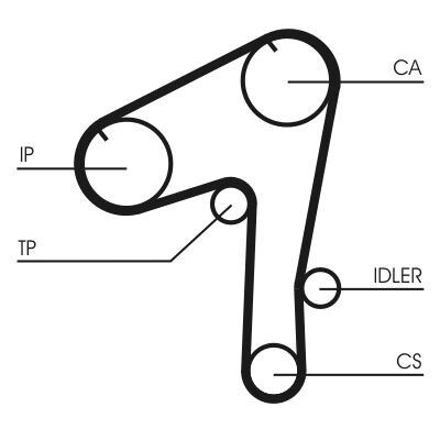 Cinghia dentata CONTINENTAL CTAM CT1084