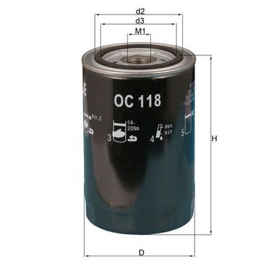 Filtro olio NAGARES OC 118