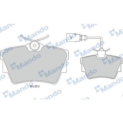 Kit pastiglie freno, Freno a disco MANDO MBF015023