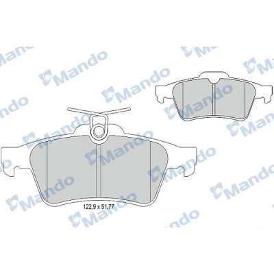 Set pastiglie freno MANDO MBF015203