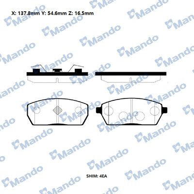 Set pastiglie freno MANDO RMPZ06