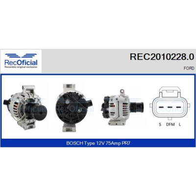 Alternatore RECOFICIAL REC2010228.0