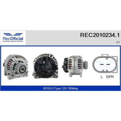 Alternatore RECOFICIAL REC2010234.1