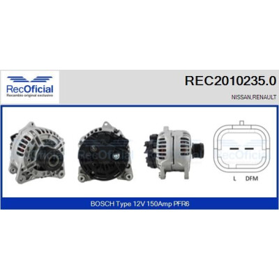 Alternatore RECOFICIAL REC2010235.0