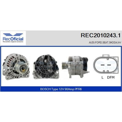 Alternatore RECOFICIAL REC2010243.1