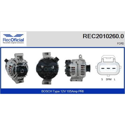 Alternatore RECOFICIAL REC2010260.0