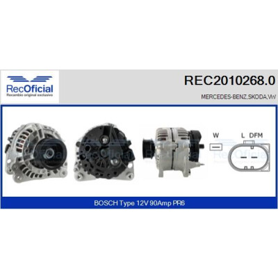 Alternatore RECOFICIAL REC2010268.0