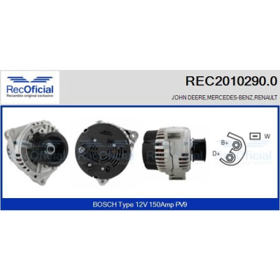 Alternatore RECOFICIAL REC2010290.0