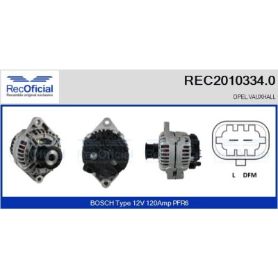 Alternatore RECOFICIAL REC2010334.0