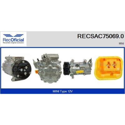 Compressore, aria condizionata RECOFICIAL RECSAC75069.0
