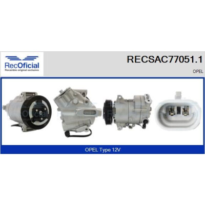 Compressore, aria condizionata RECOFICIAL RECSAC77051.1